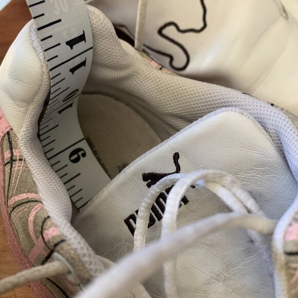 Puma - Future Cat Low White and Pink Plaid Leather Runners - Picture 8 of 8